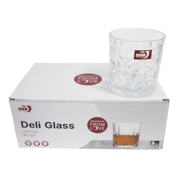 WHISKY DIAMOND GLASS 6 PIECES