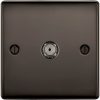BG BLACK NICKEL SINGLE TV SOCKET