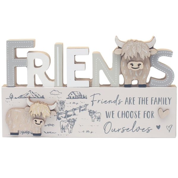 HIGHLAND COW PLAQUE FRIENDS