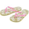 WOMANS SLIPPERS V STYLE PALM LEAVES ASSORTED