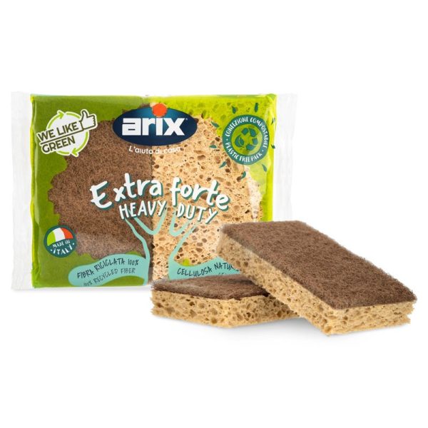 ARIX WE LIKE IT GREEN HEAVY DUTY CELLULOSE SPONGE 2PC
