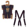MENS BRACES NAVY & WINE STRIPE
