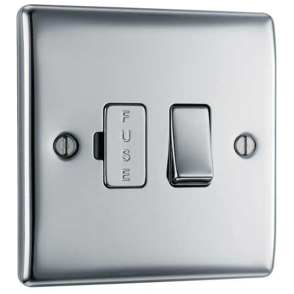 BG SWITCHED FUSED UNIT POLISHED CHROME
