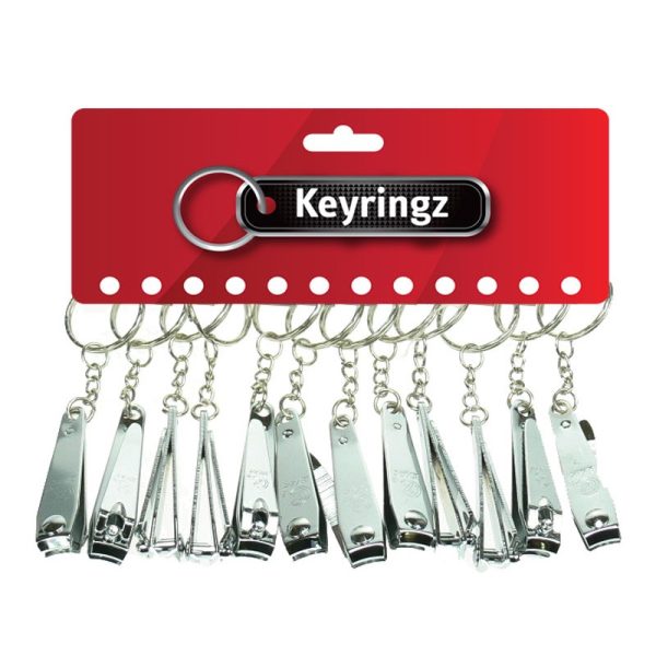 NAIL CLIPPER KEYRING PACK OF 12