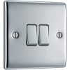 BG DOUBLE SWITCH POLISHED CHROME