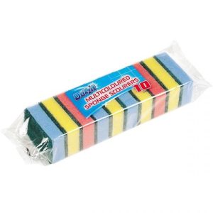 Duzzit Multicoloured Sponge Scourers Pack Of 10