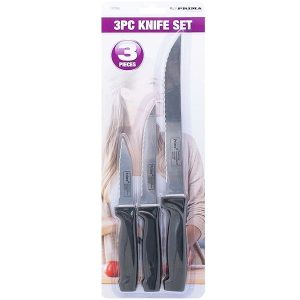 Prima Stainless Steel Serrated Kitchen Knife Set 3pc