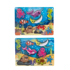 Wood Works Chunky Underwater Sea-Life Wooden Puzzle