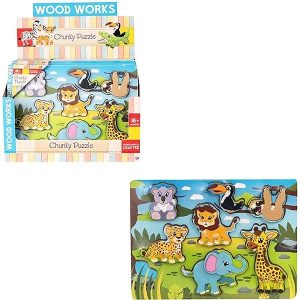 Wood Works Wooden Baby Jungle Puzzles