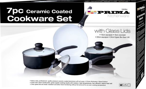 Prima Ceramic Coated Cookware Set 7pc