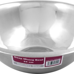 Deep Mixing Bowl Stainless Steel - 24X9.5cm