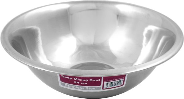Deep Mixing Bowl Stainless Steel - 24X9.5cm