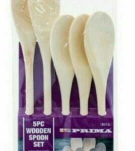 Prima Wooden Spoon Set Assorted Sizes 5pc