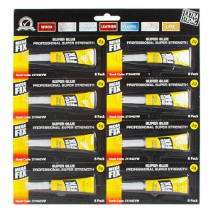 Maxifix Super Strength Super Glue 2g Pack Of 8