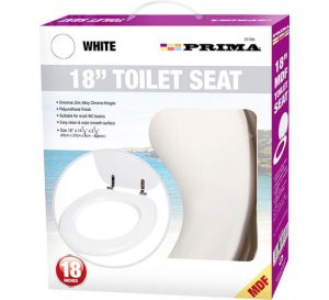 Prima MDF White Toilet Seat 18"