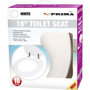 Prima MDF White Toilet Seat 18"