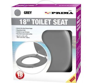 Prima MDF Grey Toilet Seat 18"
