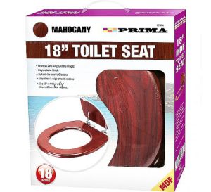 Prima MDF Mahogany Toilet Seat 18"