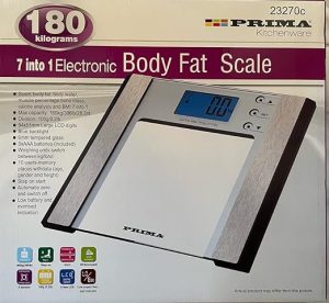 Prima 7-In-1 Electronic Body Fat Scale 180kgs