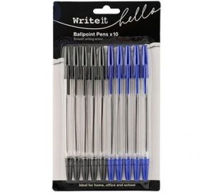 Write It Assorted Colours Ballpoint Pens Pack Of 10