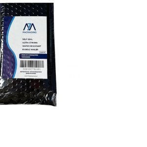Size B Black Metallic Bubble Water-Resistant Mailing Bags Pack Of 3 120mm X 215mm