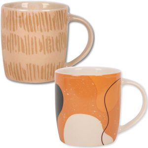 Scandi White & Beige Mug 13oz