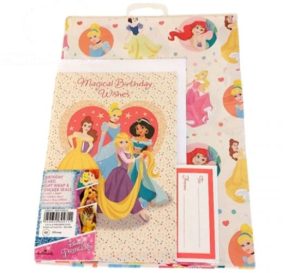 Disney Magical Birthday Card Gift Wrap Set