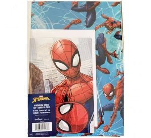 Marvel Spider-Man Birthday Card Gift Wrap Set