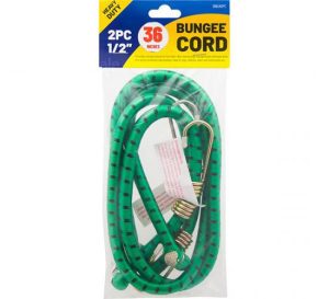 Heavy Duty 1/2" Green Bungee Cord 36" 2pc