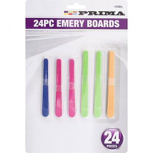 Prima Emery Boards Assorted 24pc