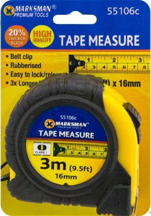 Marksman Tape Measure 3m