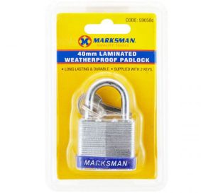 Marksman Laminated Weatherproof Padlock 40mm