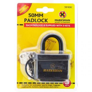 Marksman Square Armoured Cover Padlock 50mm