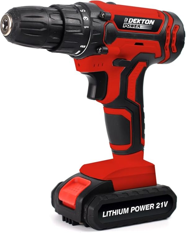 Dekton 21V 1300mAh Li-Ion Cordless Power Drill Set 29pc