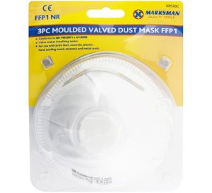 Marksman FFP1 NR Moulded Valved Dust Mask 3pc