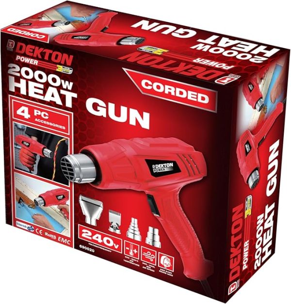 Dekton 2000W Heat Gun 4pc