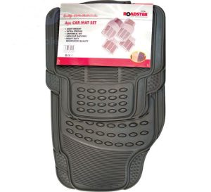 Roadster Universal Rubber Car Mats 4pc