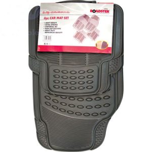 Roadster Universal Rubber Car Mats 4pc