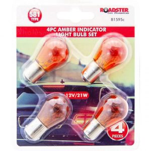 Roadster 12V/21W 581 Type Amber Indicator Car Light Bulb Set 4pc