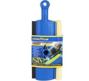 Goodyear Extendable Car Windscreen Washer Squeegee Sponge Cleaner