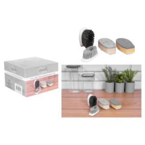 Coco & Gray 4-in-1 Dish Cleaning Replacement Head Set
