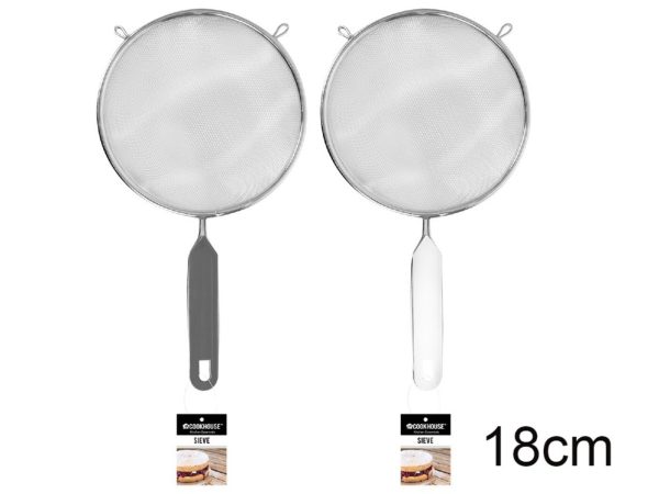 Cookhouse Strainer Sieve 18cm With Handle 3 Colours