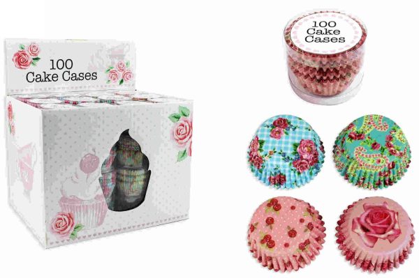 Cake Cases Assorted Designs Pack Of 100