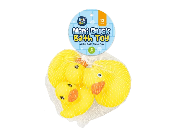 Rub A Dub Mini Duck Bath Toy Pack Of 3