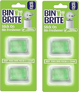 Bin Brite Citronella & Lemongrass Stick-On Bin Freshener Pack Of 2