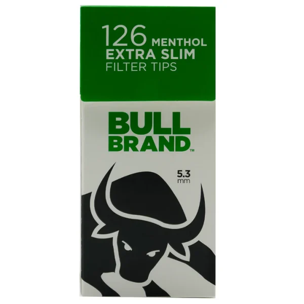 Bull Brand Menthol Slim Pop-Out 5.3mm Filter Tips Pack Of 2