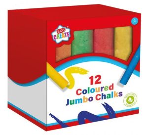 Kids Create Jumbo Coloured Chalks Pack Of 12