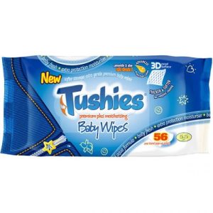 Tushies Premium Moisturising Baby Wipes Pack Of 56