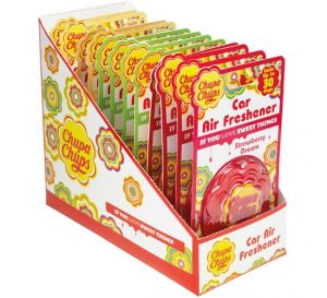 Chupa Chups Car Air Fresheners CDU Assorted Fragrances