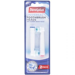 Dentiplus Replacement Universal Toothbrush Heads Pack Of 2